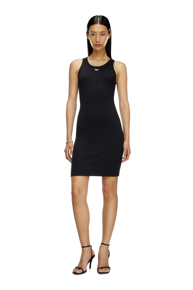 Short tank dress with D logo