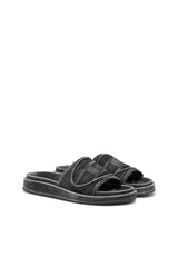 Sa-Slide D-Denim slides with embossed strap