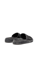 Sa-Slide D-Denim slides with embossed strap