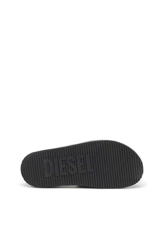 Sa-Slide D-Denim slides with embossed strap