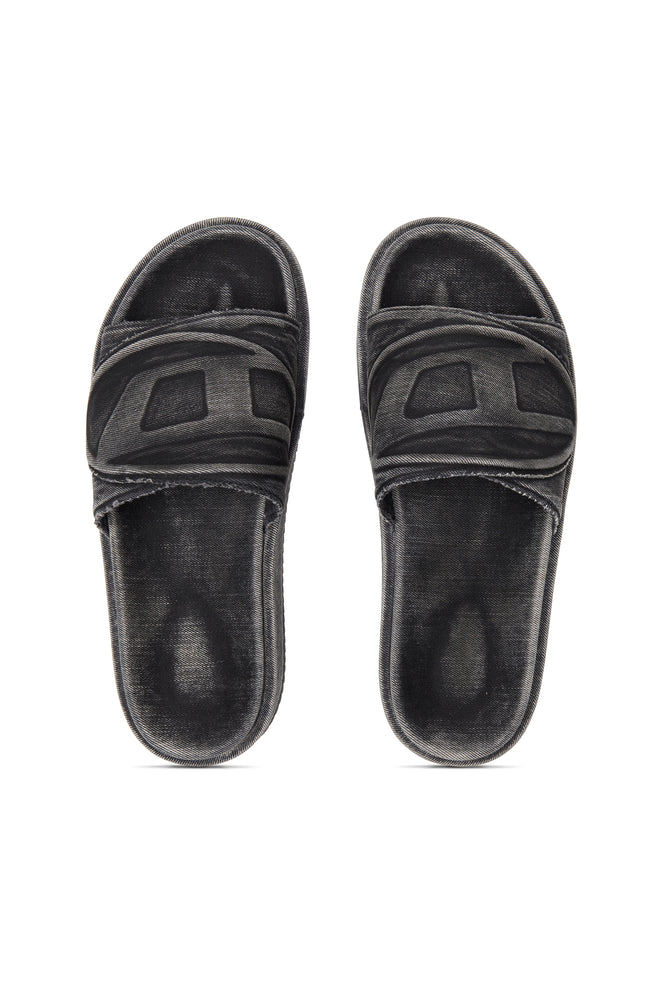 Sa-Slide D-Denim slides with embossed strap