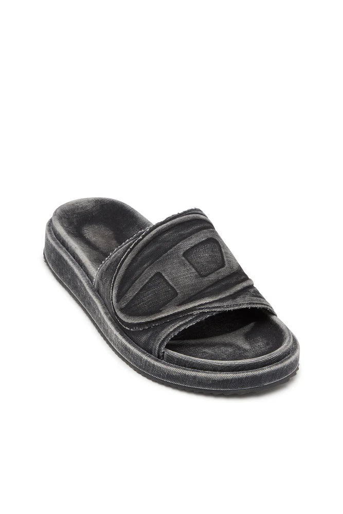 Sa-Slide D-Denim slides with embossed strap