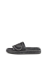 Sa-Slide D-Denim slides with embossed strap