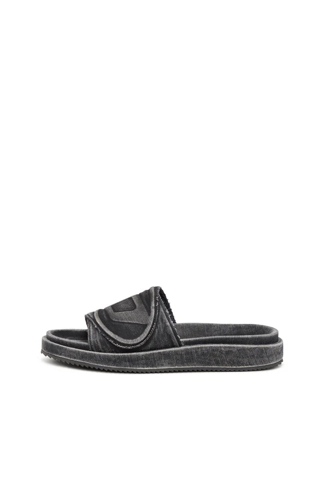 Sa-Slide D-Denim slides with embossed strap