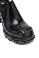 D-Hammer-High-heel mules with Oval D plaque