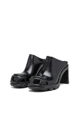 D-Hammer-High-heel mules with Oval D plaque