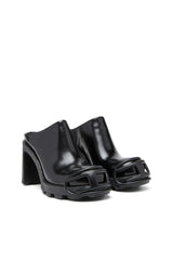 D-Hammer-High-heel mules with Oval D plaque