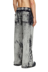 Track pants in burnout plated jersey