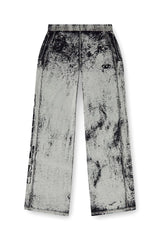 Track pants in burnout plated jersey