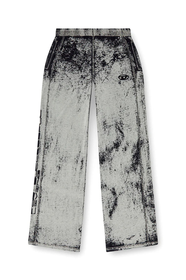 Track pants in burnout plated jersey