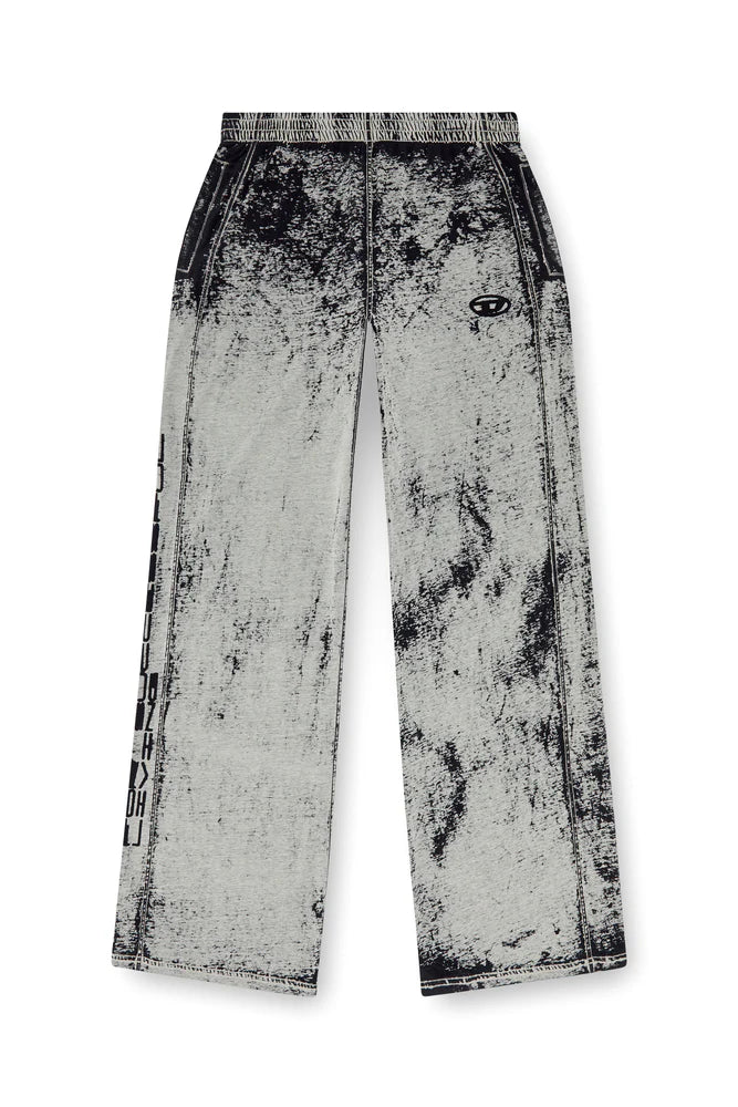 Track pants in burnout plated jersey