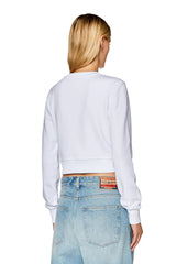 Cropped sweatshirt with cut-out logo