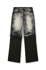 5-pocket pants with layered leg