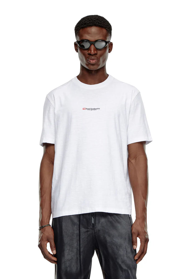 Slub jersey T-shirt with Diesel print