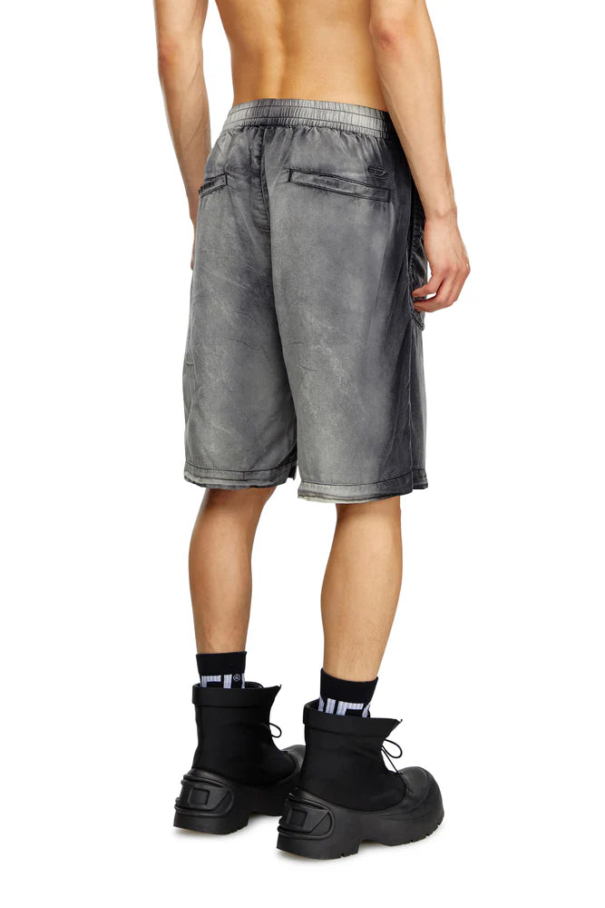 Faded shorts with archival print
