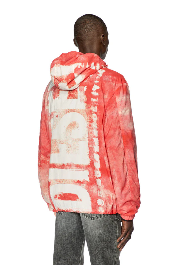Watercolour-effect windbreaker with logo