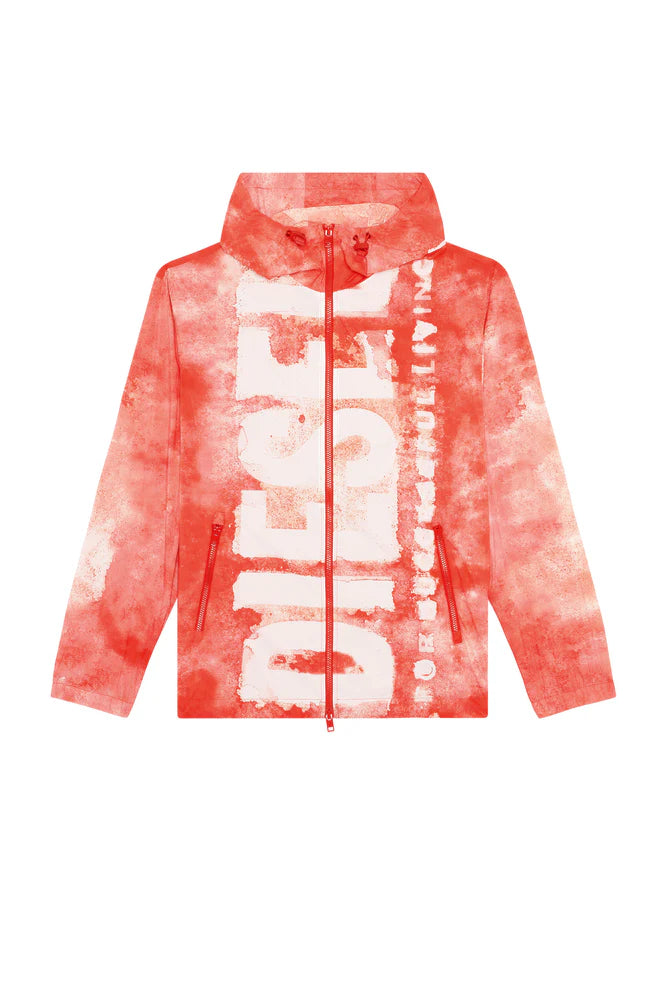 Watercolour-effect windbreaker with logo