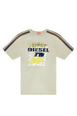 Faded T-shirt with flocked logo print