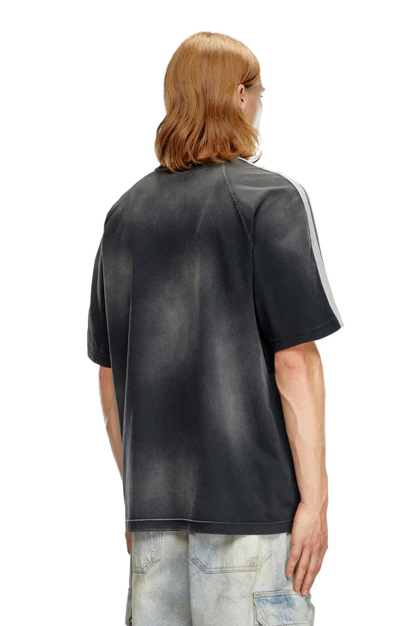 Faded T-shirt with flocked logo print