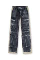 Twill trousers with cargo pant print