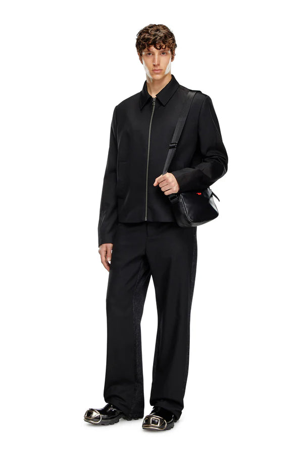 Hybrid pants in twill and denim