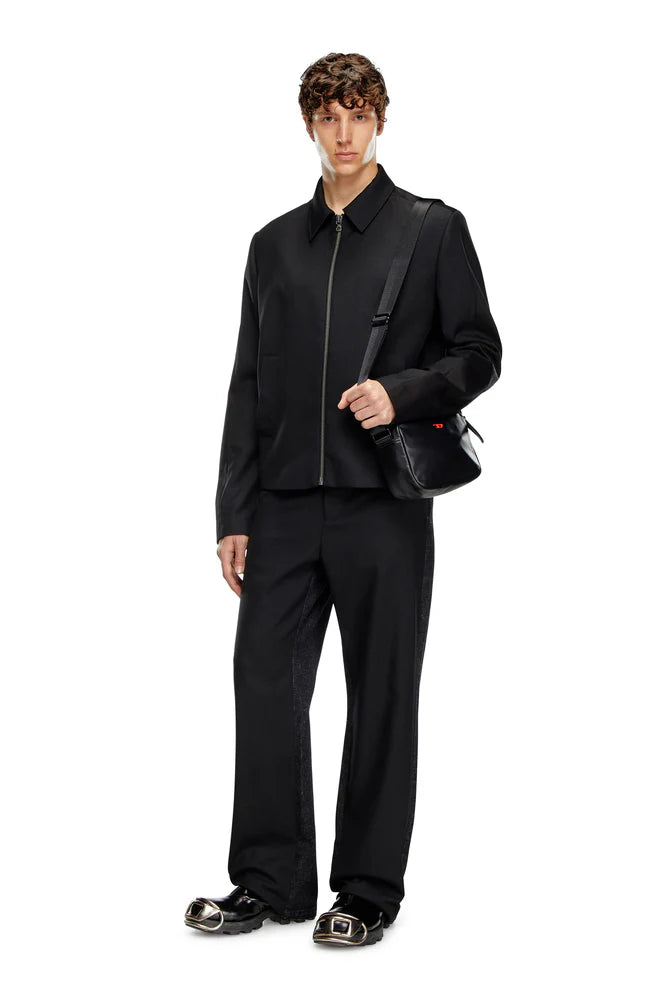 Hybrid pants in twill and denim
