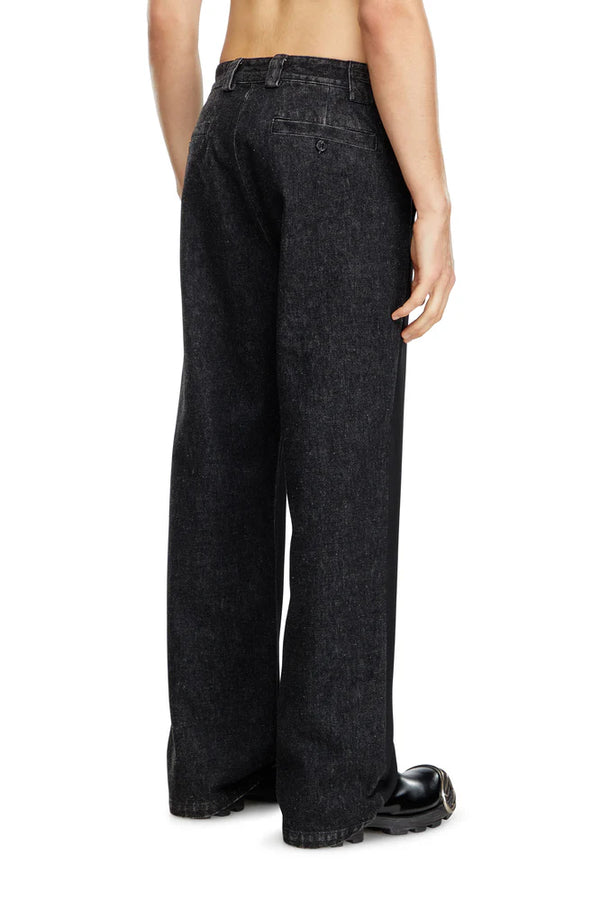 Hybrid pants in twill and denim