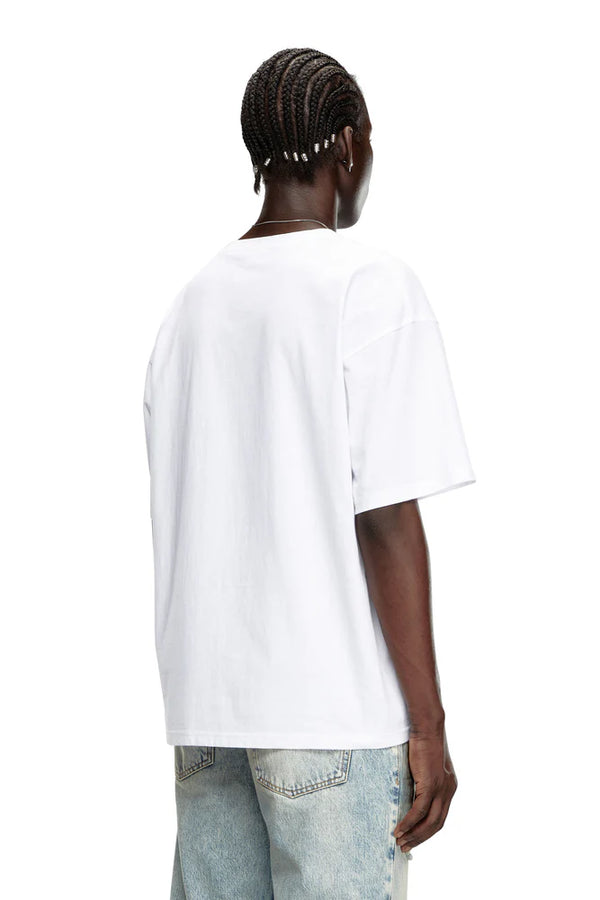 T-shirt with jacquard logo patch