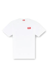 T-shirt with jacquard logo patch