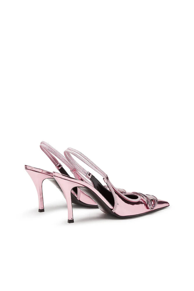 D-Venus-Slingback Pumps With Mirror Finish