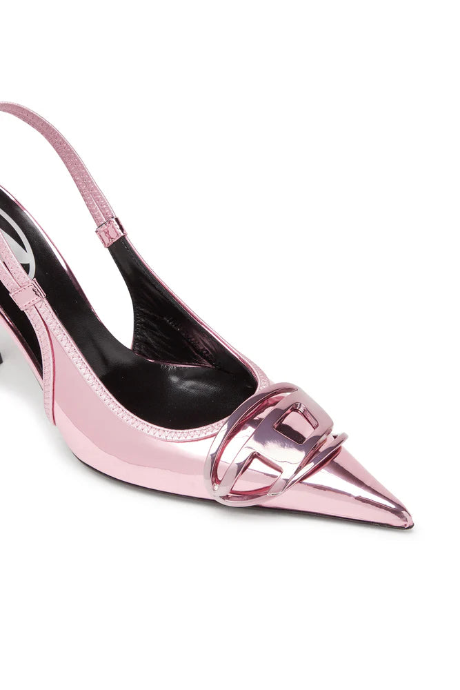 D-Venus-Slingback Pumps With Mirror Finish