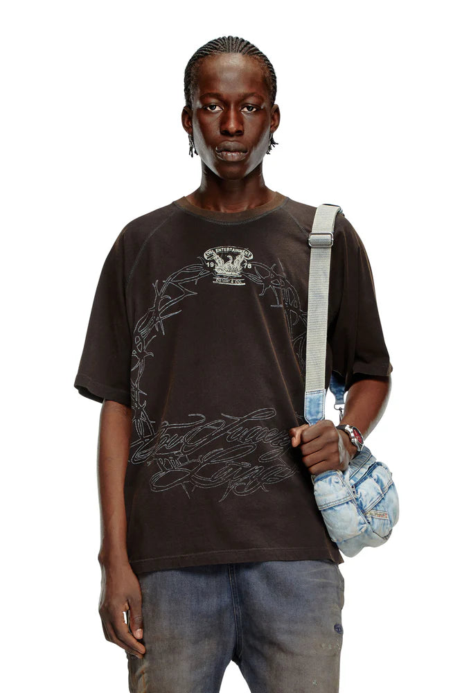 T-Shirt With Inside-Out Print