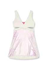 Short Cut-Out Dress In Metallic Jersey