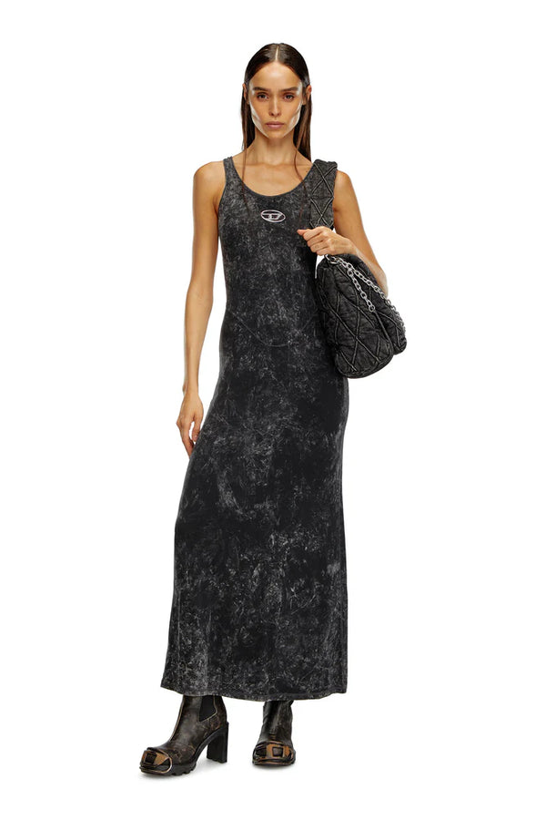 Maxi Dress In Marbled Stretch Jersey
