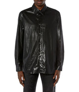 Poplin Shirt With Shiny Coated Effect