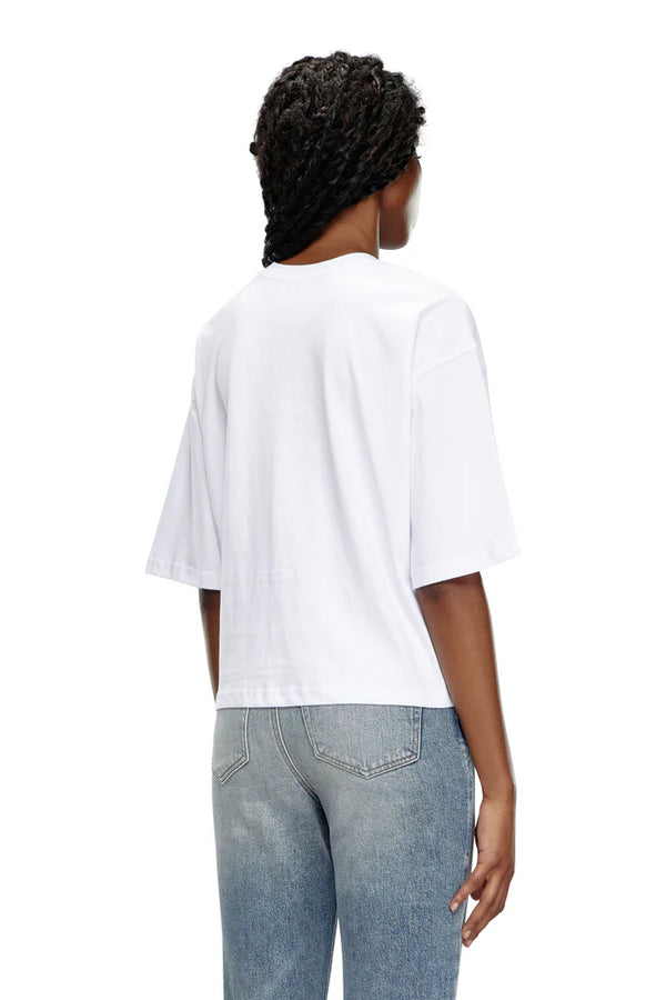Boxy T-shirt with cut-out Oval D logo