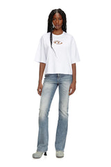 Boxy T-shirt with cut-out Oval D logo