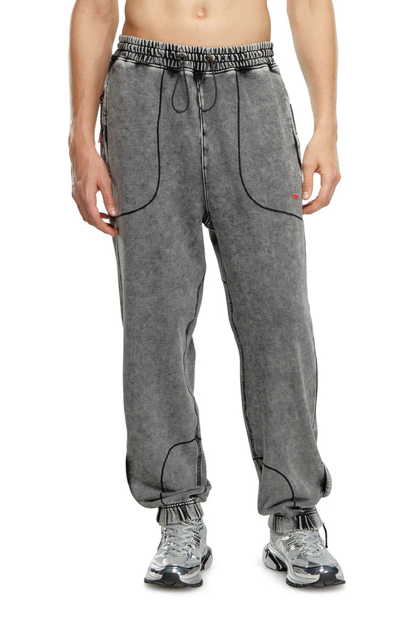 Faded Track Pants With Toggle Waist