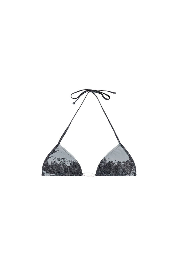 Bikini Top With Denim Print