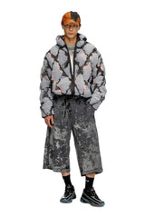 Burnout Sweat Shorts With Camo Effect