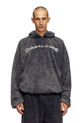 Hoodie With Denim Effect