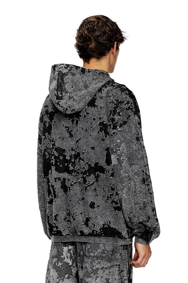 Burnout Hoodie With Camo Effect