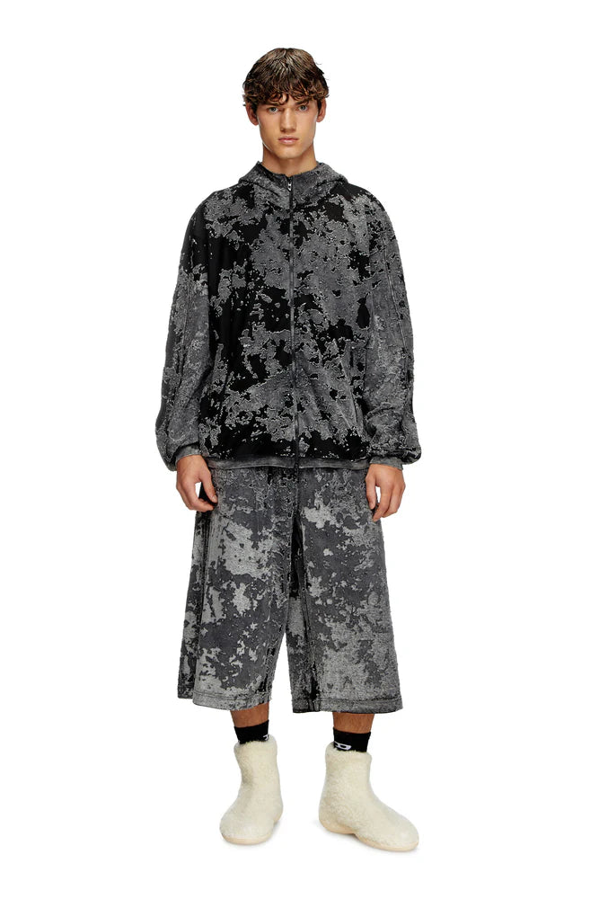 Burnout Hoodie With Camo Effect