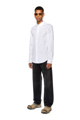 Micro-twill shirt with tonal embroidery