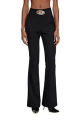 Twill pants with metal Oval D plaque