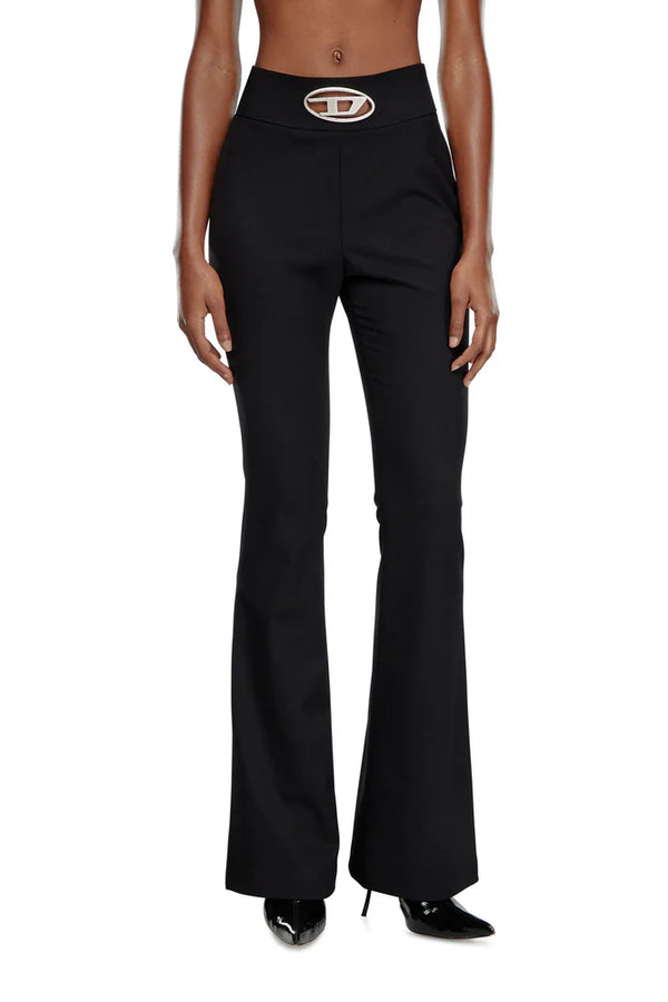 Twill pants with metal Oval D plaque