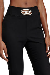 Twill pants with metal Oval D plaque