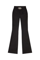 Twill pants with metal Oval D plaque