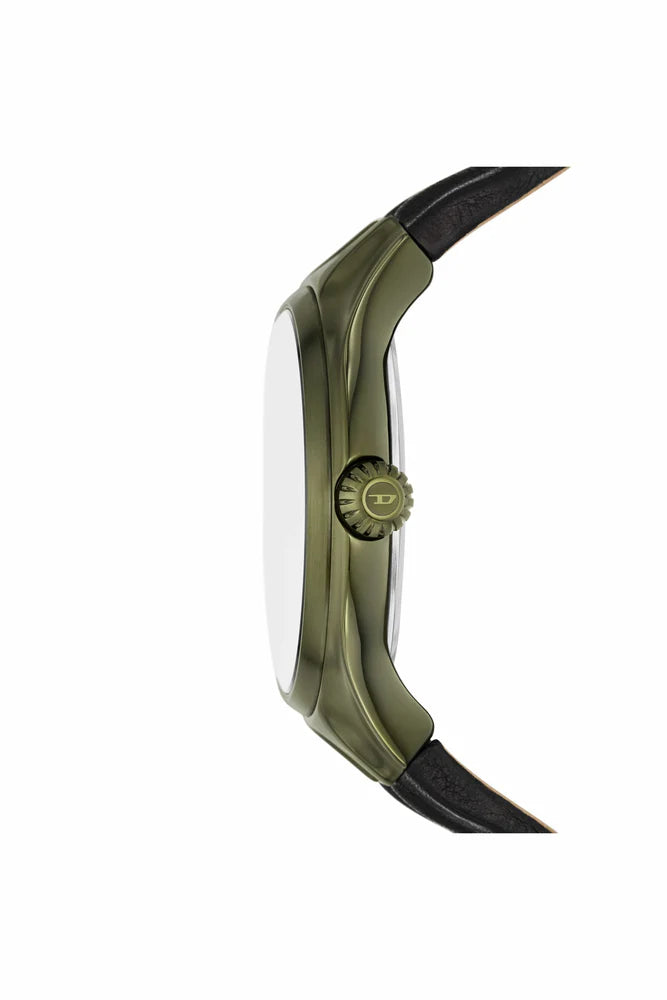 Streamline three-hand stainless steel watch