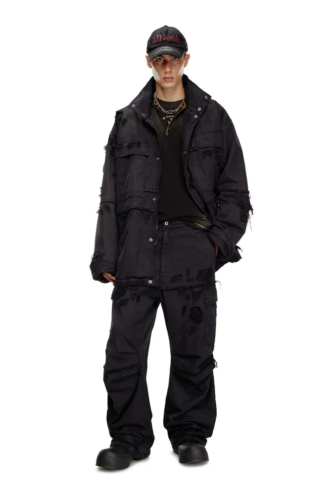 Cargo pants in cotton dobby
